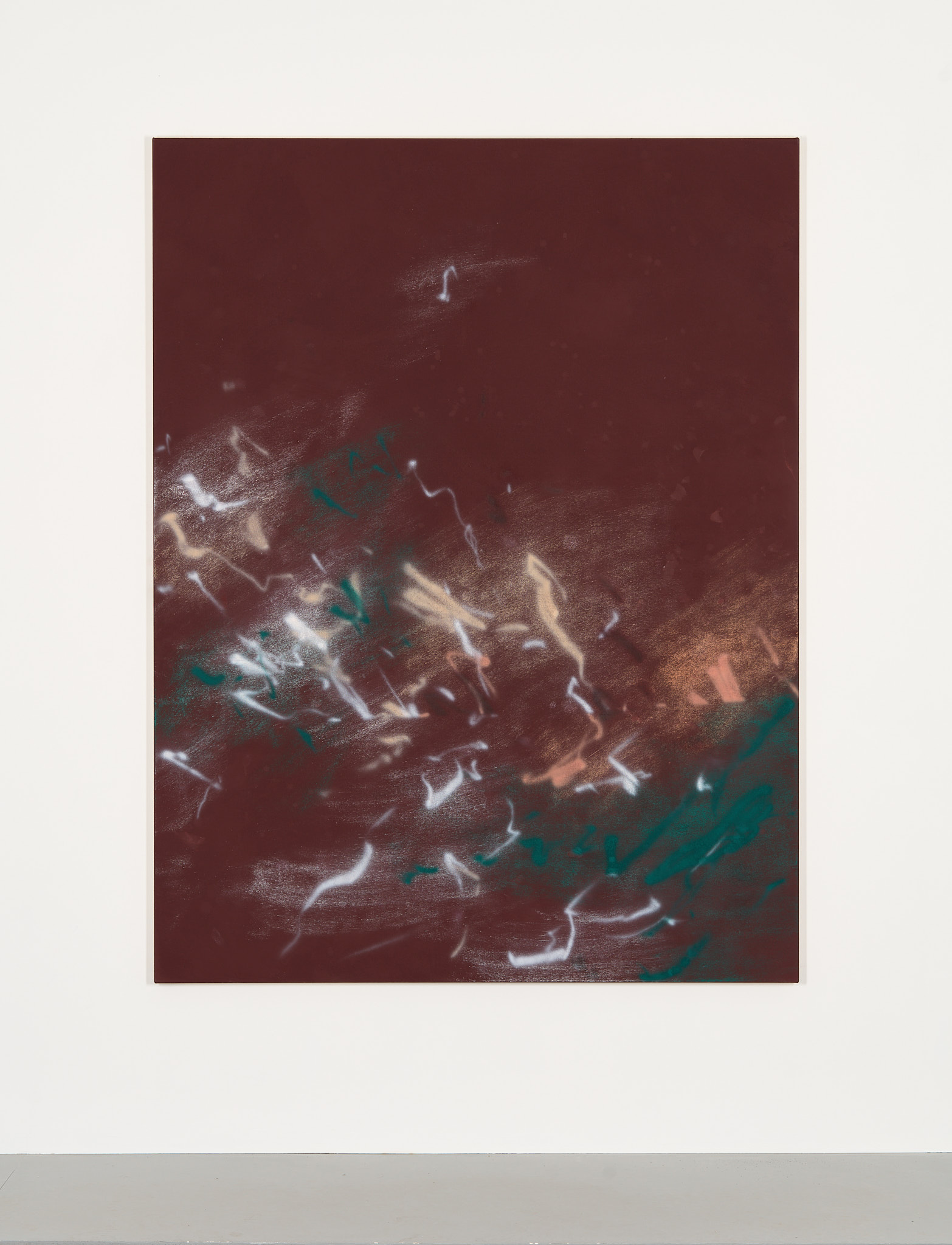 Framboise, Pipe Organ, 2024, pigments, acrylic, watercolor on canvas, 170x130cm