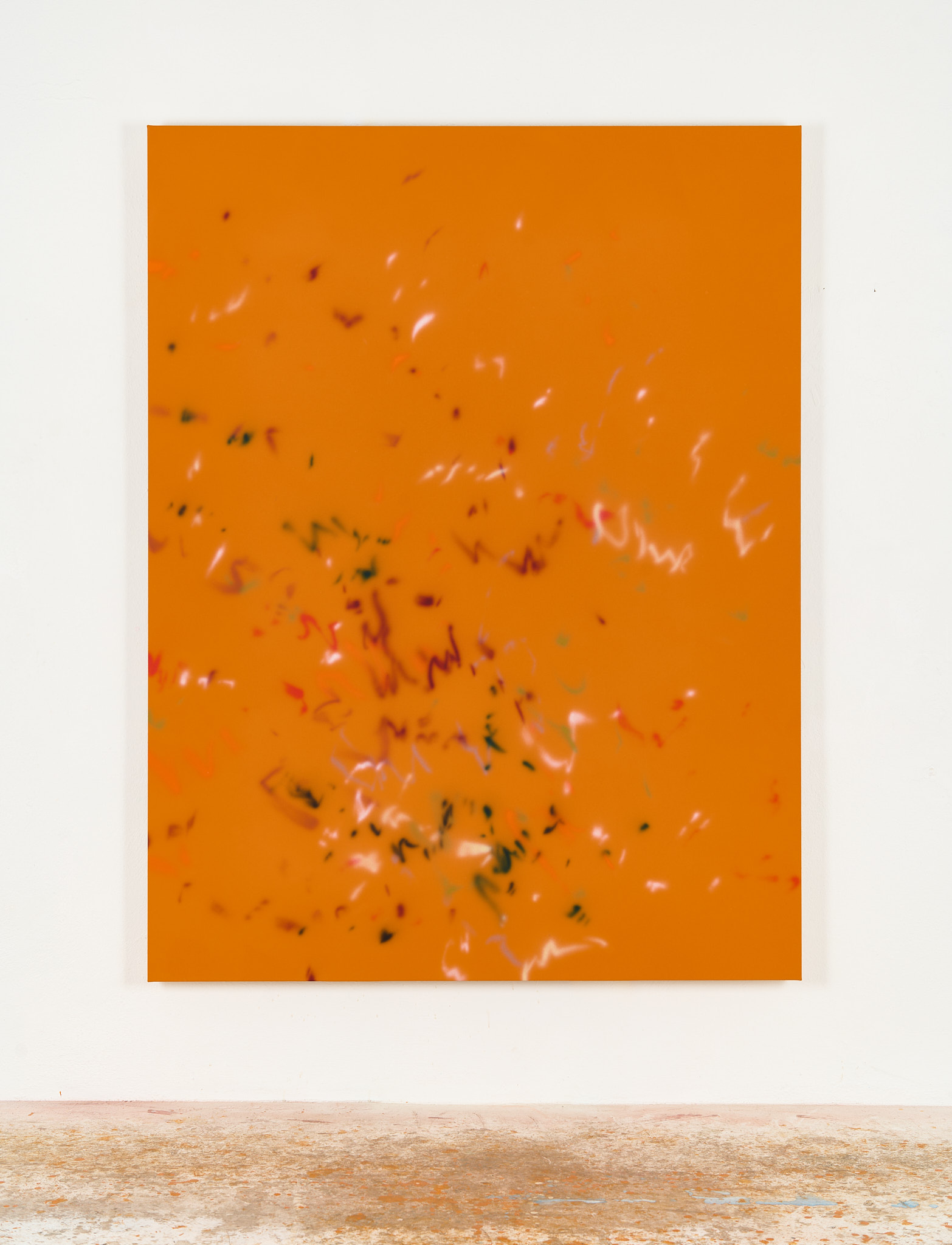 Sloppy Math, Peach Melba, 2025, Pigments, Acrylic, Watercolor on Canvas 170x130cm